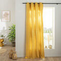 Linge de maison sur Grenoble : Rideaux, stores Future Home Rideau uni en gaze de coton oeillets &agrave; l'unit&eacute; 140x300cm Jaune 140x300 cm. . Maison & D&eacute;co > Rideaux, stores.