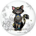 D&eacute;coration sur Grenoble : Tableaux, toiles Kiub Magnet Chat Noir sur Fond Blanc – Par – Collection Kook Blanc Unique. . Maison > Tableaux, toiles.