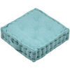 Coussins Stof &Eacute;pais coussin de sol en coton Marlow turquoise Bleu 45x45 cm. . Maison & D&eacute;co > Coussins.