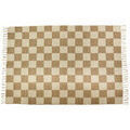 D&eacute;coration sur Grenoble : Tapis Future Home Tapis d&eacute;co damier &agrave; franges en coton et jute Beige 140x200 cm. . Maison & D&eacute;co > Tapis.