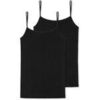 Maillots de corps Schiesser Femme Maillot de corps Paquet de 2 Noir