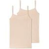 Maillots de corps Schiesser Femme Maillot de corps Paquet de 2 Beige