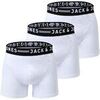 Cale&ccedil;ons Jack & Jones Homme Cale&ccedil;on Paquet de 3 SENSE TRUNKS 3 PACK Blanc