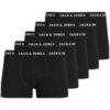 Cale&ccedil;ons Jack & Jones Homme Cale&ccedil;on Paquet de 5 JACHUEY TRUNKS 5 PACK Noir