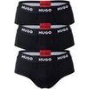 Slips HUGO Homme Slip Paquet de 3 Noir