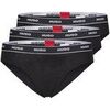 Slips HUGO Femme Slip Paquet de 3 Brief Stripe Noir