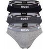 Slips BOSS Homme Slip Paquet de 3 Briefs 3P Power Gris