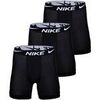Cale&ccedil;ons Nike Homme Cale&ccedil;on Paquet de 3 Boxer Brief long, Dri-Fit Micro Noir