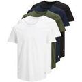 Tee-shirts sur Grenoble : T-shirt Jack & Jones Homme T-shirt Paquet de 5 JJENOA