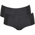 Slips Sloggi Femme Culotte Paquet de 2 Zero Microfiber Shorts 2.0 Noir