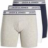 Cale&ccedil;ons Jack & Jones Homme Cale&ccedil;on Paquet de 3 JACSOLID BOXER BRIEFS 3P Multicolore
