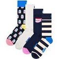 Chaussettes sur Grenoble : Chaussettes Happy socks unisexe Chaussettes Paquet de 4