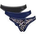 Strings Sloggi Femme String Paquet de 3 GO Crush String C3P Bleu