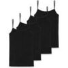 Maillots de corps Schiesser Femme Maillot de corps Paquet de 4 Noir