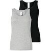 Maillots de corps Schiesser Femme Maillot de corps Paquet de 2 Gris