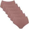 Slips Sloggi Femme Slip Paquet de 6 GO Daily Cotton Highwaist 6P Marron Grenoble