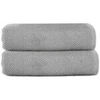 Serviettes et gants de toilette Guy Levasseur Lot 2 serviettes de bain 70x140 coton &eacute;ponge Gris 70x140 cm. . Maison > Serviettes et gants de toilette.