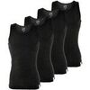 Maillots de corps Mustang Homme Maillot de corps Paquet de 4 Noir