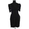 Robe courte Sandro Robe en lin noire
