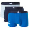 Boxers Lacoste Pack de 3 STRETCH COTTON LOGO Bleu