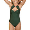 Maillots de bain Lisca Maillot de bain 1 pi&egrave;ce pr&eacute;form&eacute; Bari Vert