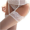 Collants & bas Selmark Bas autofixants Siena Blanc