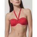 Maillots de bain Luna Splendida Haut maillot de bain bandeau pr&eacute;form&eacute; Blue Sense Rouge Grenoble
