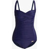 Maillots de bain Lascana Maillot de bain amincissant 1 pi&egrave;ce TK-5 bleu marine bonnets Bleu