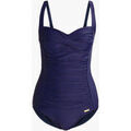 Maillots de bain Lascana Maillot de bain amincissant 1 pi&egrave;ce TK-5 bleu marine bonnets Bleu Grenoble