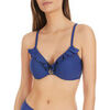 Maillots de bain Selmark Haut maillot de bain embo&icirc;tant &agrave; volants Basica Mare Bleu