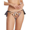 Maillots de bain Selmark Bas maillot de bain &agrave; nouettes taille basse Animal Marron