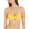 Maillots de bain Selmark Haut maillot de bain bandeau &agrave; volants Basica Mare Jaune