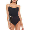 Maillots de bain Selmark Maillot de bain 1 pi&egrave;ce pr&eacute;form&eacute; multipositions Basica Noir