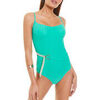 Maillots de bain Selmark Maillot de bain 1 pi&egrave;ce pr&eacute;form&eacute; multipositions Basica Vert