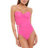 Maillots de bain Selmark Maillot de bain 1 pi&egrave;ce bustier armatur&eacute; Basica Mare Rose