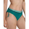 Maillots de bain Lisca Bas maillot slip bain c&ocirc;t&eacute;s fronc&eacute;s Utila Vert