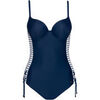 Maillots de bain Lisca Maillot de bain 1 pi&egrave;ce pr&eacute;form&eacute; Puerto Rico Bleu