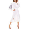Robe Selmark Robe estivale mi-longue manches longues blanc Mare