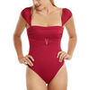 Maillots de bain Lisca Maillot de bain 1 pi&egrave;ce pr&eacute;form&eacute; multipositions Isola Rossa Rouge