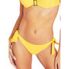 Maillots de bain Selmark Bas maillot slip de bain taille basse &agrave; nouettes Miami Jaune
