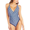 Maillots de bain Selmark Maillot de bain une pi&egrave;ce triangle pr&eacute;form&eacute; multipositions Bleu