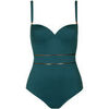 Maillots de bain Lisca Maillot de bain une pi&egrave;ce pr&eacute;form&eacute; multipositions Umbria Vert