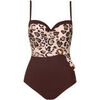 Maillots de bain Lisca Maillot de bain une pi&egrave;ce pr&eacute;form&eacute; Veracruz Marron