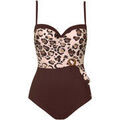 Maillots de bain sur Grenoble : Maillots de bain Lisca Maillot de bain une pi&egrave;ce pr&eacute;form&eacute; Veracruz Marron