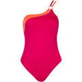 Maillots de bain Lisca Maillot de bain une pi&egrave;ce asym&eacute;trique sans armatures Laos Rose
