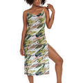 Robe Lisca Robe estivale mi-longue &agrave; fines bretelles Indonesia Vert