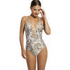 Maillots de bain Selmark Maillot de bain &eacute;cologique une pi&egrave;ce triangle pr&eacute;form&eacute; Blanc