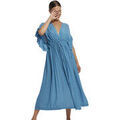 Robe Selmark Robe longue estivale &agrave; volants Mojito Mare Bleu Grenoble