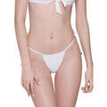 Maillots de bain Luna Splendida Bas maillot de bain br&eacute;silien r&eacute;glable &agrave; nouettes Blue Blanc Grenoble