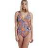Maillots de bain Admas Maillot de bain 1 pi&egrave;ce pr&eacute;form&eacute; crois&eacute; Jungle Mauve Violet